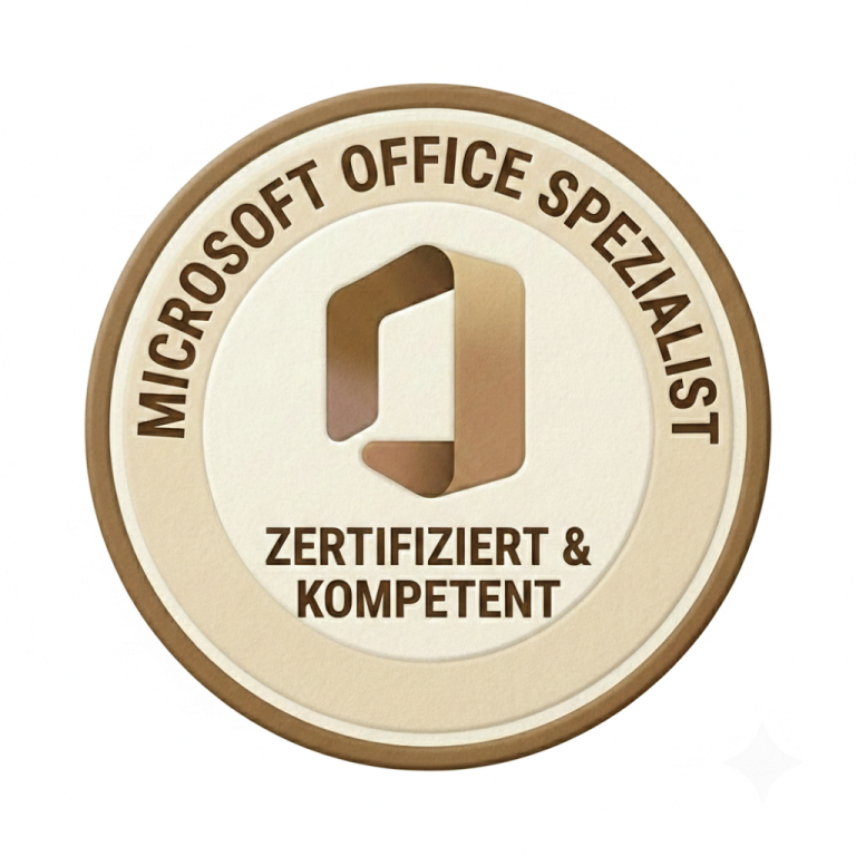 Grafik-Button 'Microsoft Office Spezialist' – Zertifizierte & kompetente Software-Hilfe von Katharina Laaks in Reken.