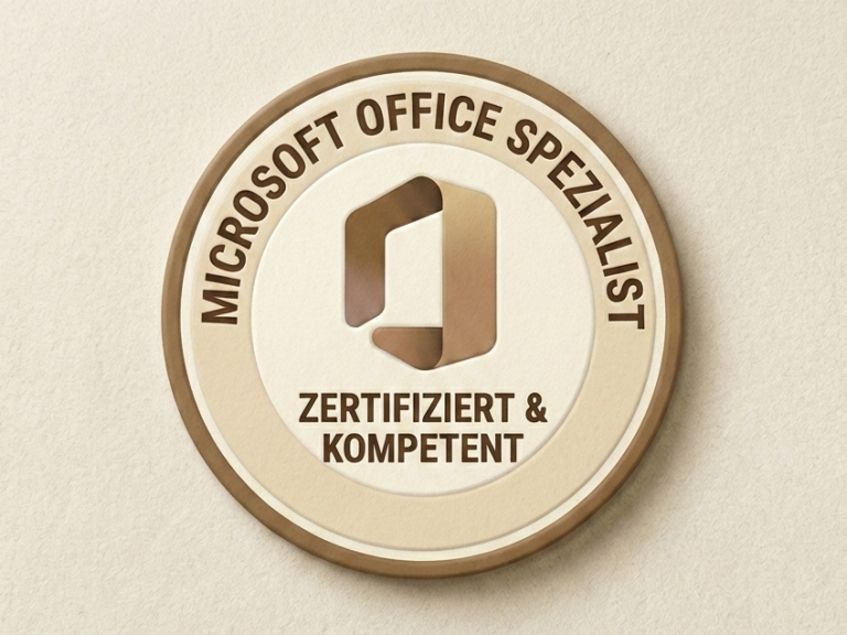Offizielles Siegel Microsoft Office Spezialist für zertifizierte und kompetente Software-Beratung von Katharina Laaks in Reken.